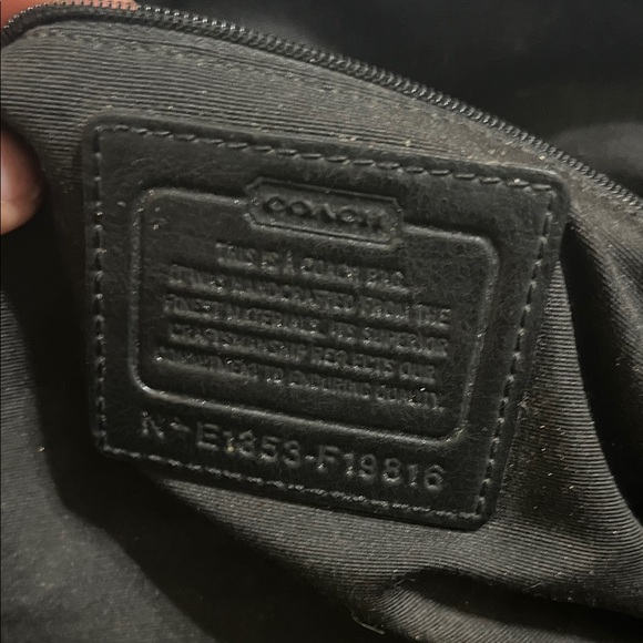 Coach Black Signature Tote with Logo Plaque - Picture 6 of 7